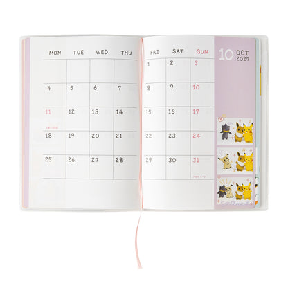 Pokémon B6 2027 Schedule Planner with Stickers Pikachu & Eevee