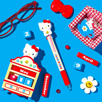 Korea｜ Hello Kitty & Wiggle Wiggle Figure 4-Color Ballpoint Pen
