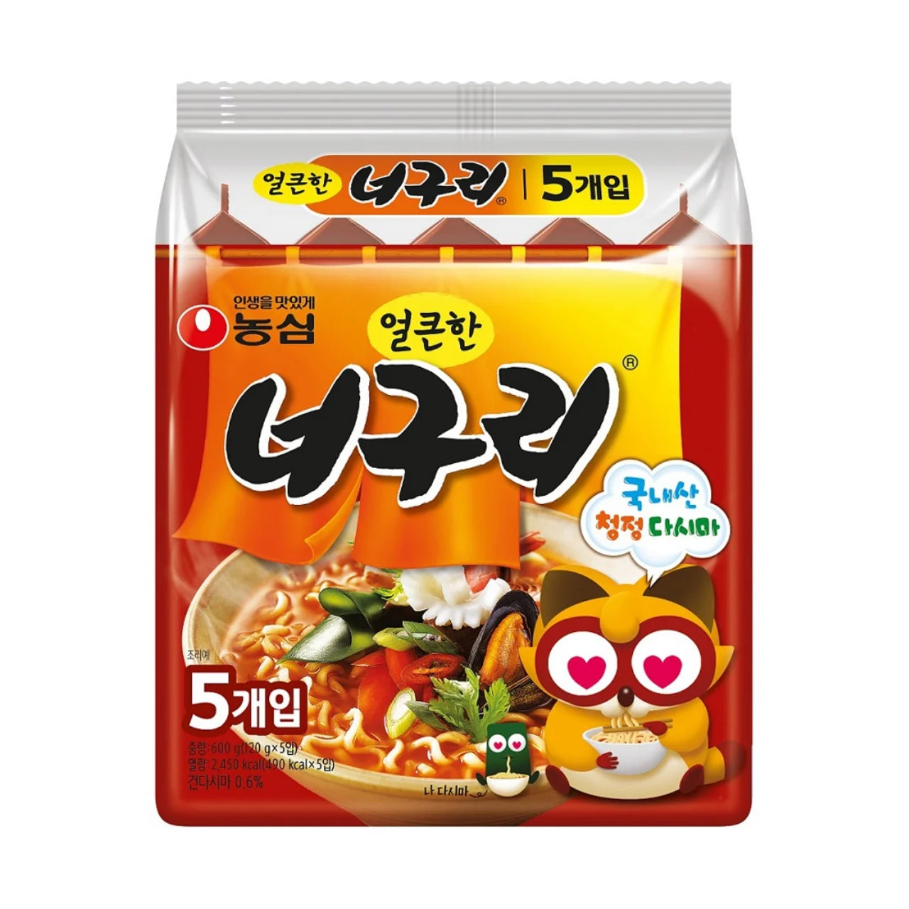 韓國零食團-辣味浣熊拉麵