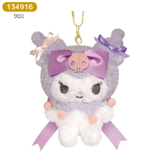 Japan｜ Sanrio Kuromi Runrun Ribbon Plush Keychain