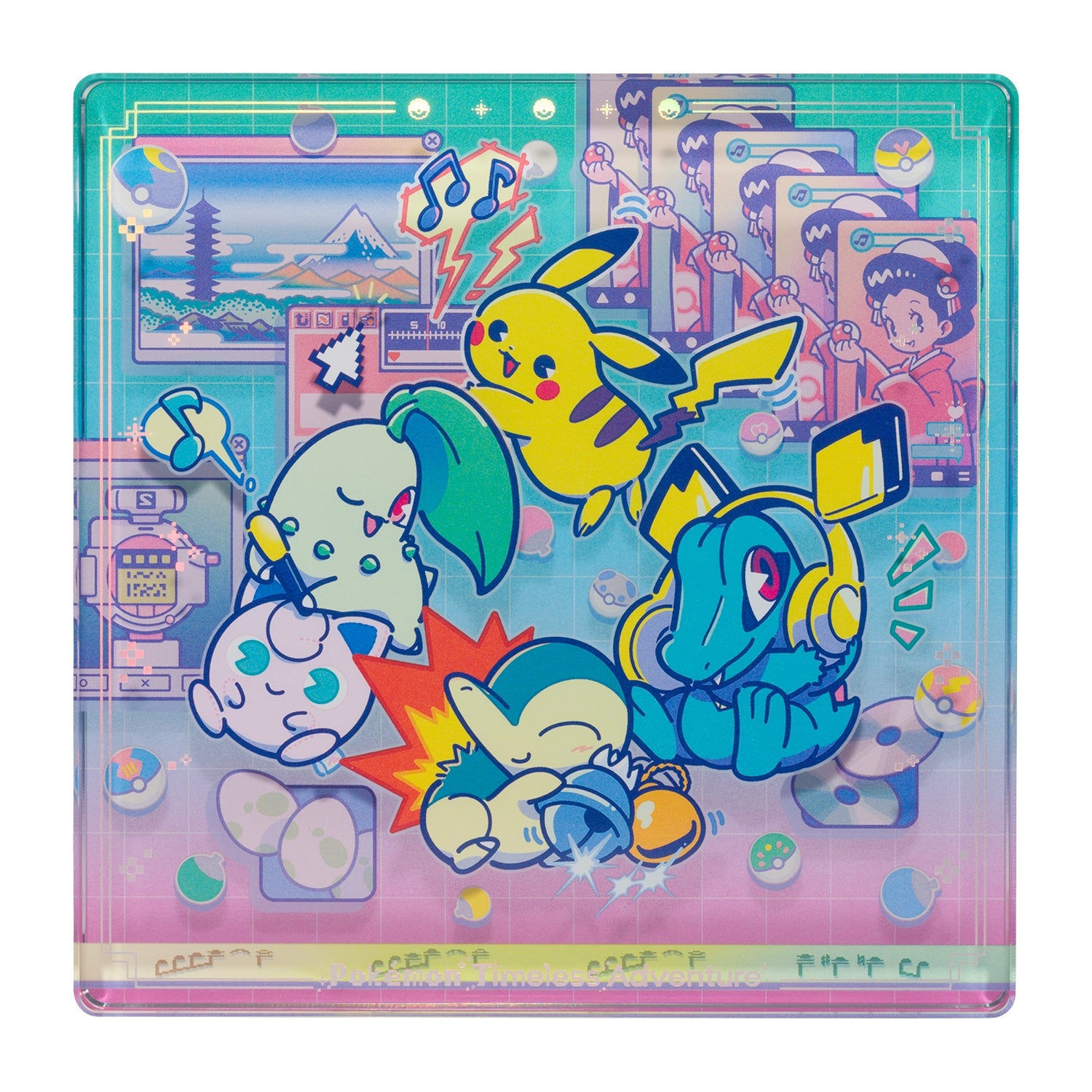 Pokémon Timeless Adventure Johto Acrylic Block