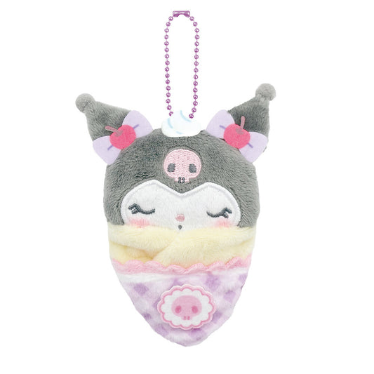 Japan Sleeping kuromi in crepe bag charm