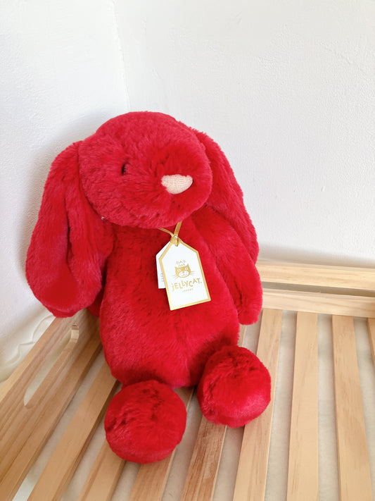 [法國現貨] 5/9 9月中下旬到貨  Jellycat Bashful Luxe Bunny Scarlett Original