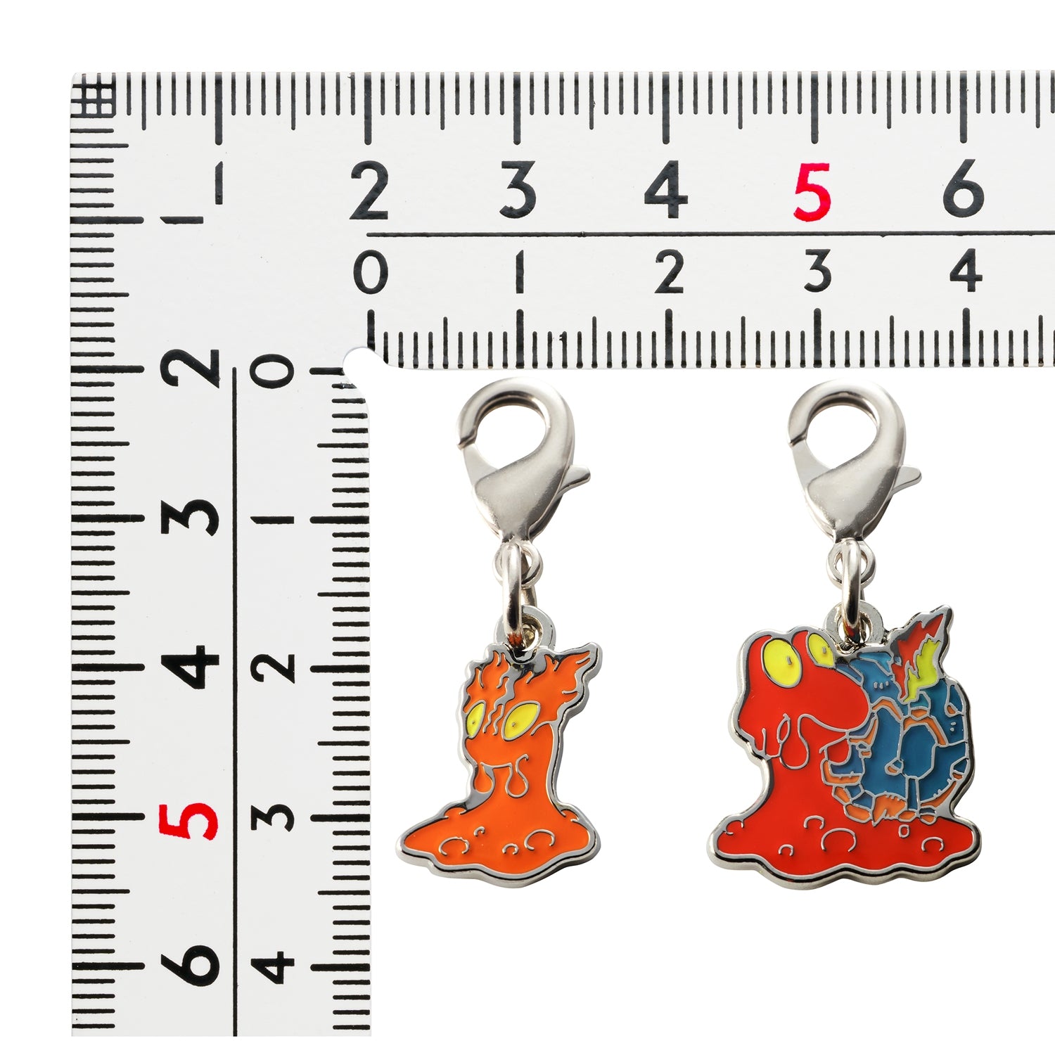Pokémon Slugma & Magcargo National Pokédex Metal Charm