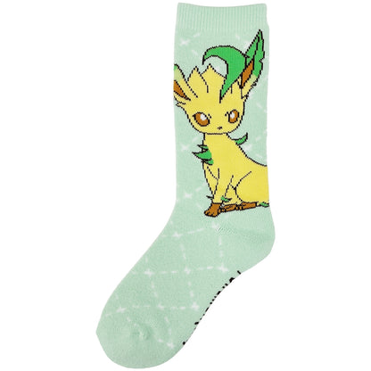 Pokémon Leafeon Plaid Fleece-Lined Room Socks official product image