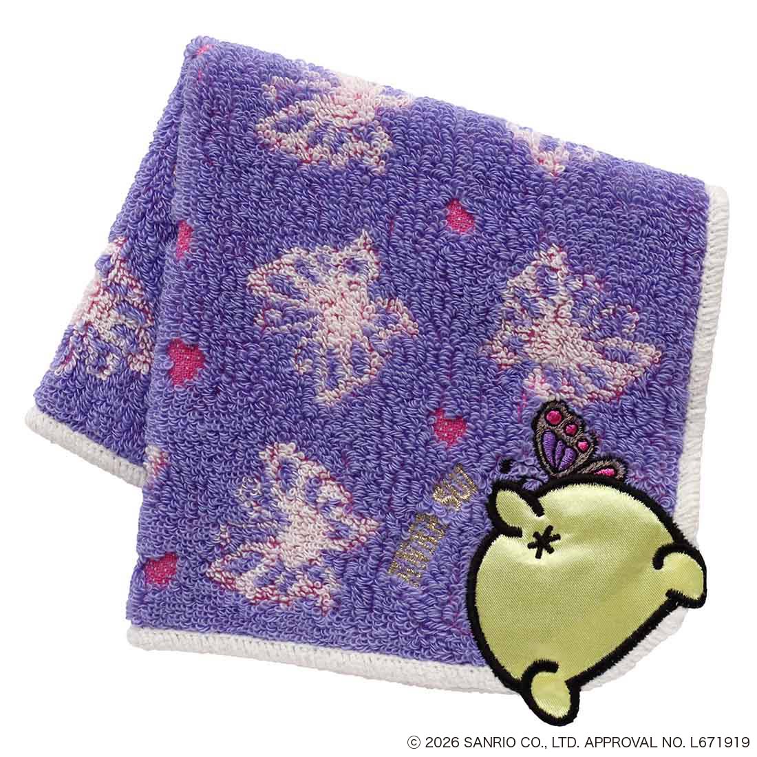 ANNA SUI x Pompompurin Butterfly Towel Handkerchief - Purple