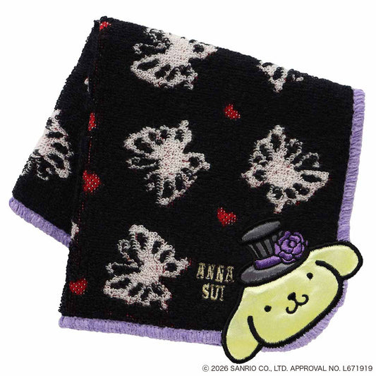 ANNA SUI x Pompompurin Butterfly Towel Handkerchief - Black