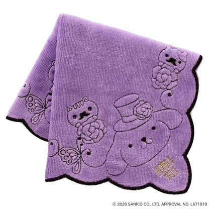 ANNA SUI x Pompompurin Embroidered Towel Handkerchief - Purple
