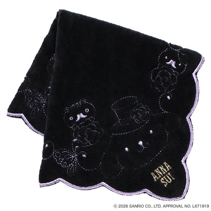 ANNA SUI x Pompompurin Embroidered Towel Handkerchief - Black