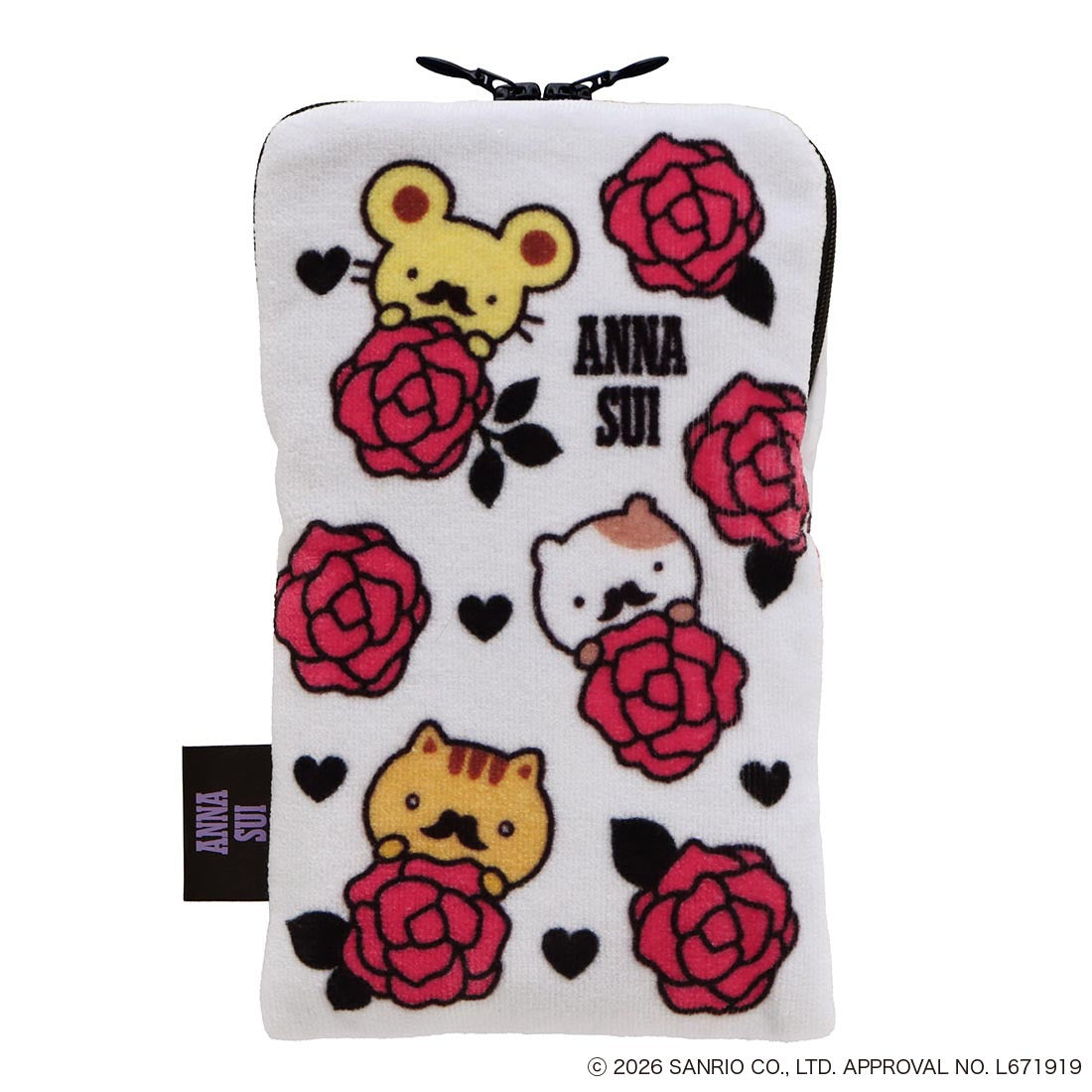 ANNA SUI x Pompompurin Zipper Towel - Rose White