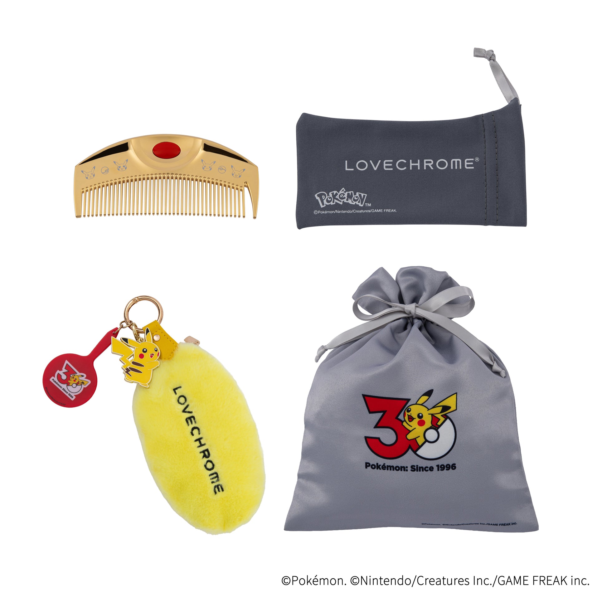 LOVECHROME Pokémon Pikachu 30th Anniversary Hair Comb Set