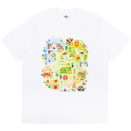 Super Nintendo World Map T-Shirt White