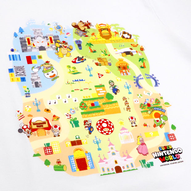 Super Nintendo World Map T-Shirt White