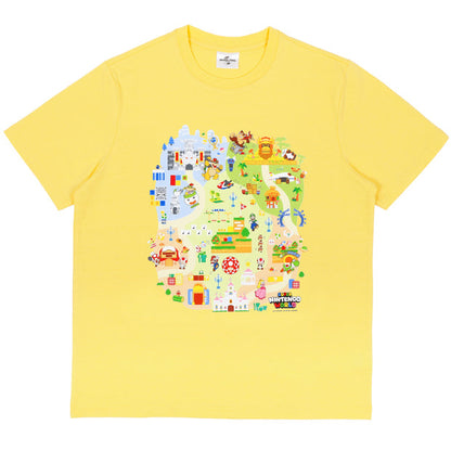 Super Nintendo World Map T-Shirt Yellow