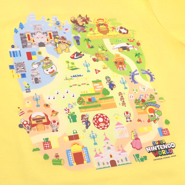 Super Nintendo World Map T-Shirt Yellow