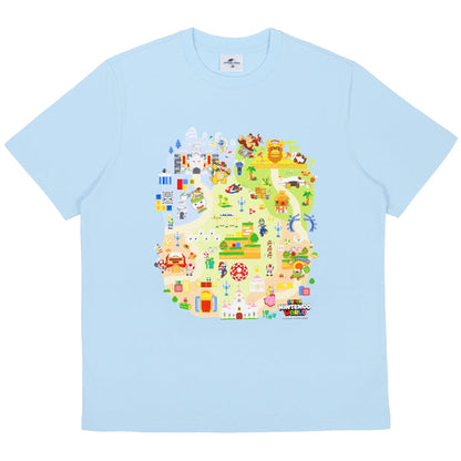 Super Nintendo World Map T-Shirt Blue