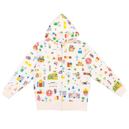 Super Nintendo World Map Print Hoodie