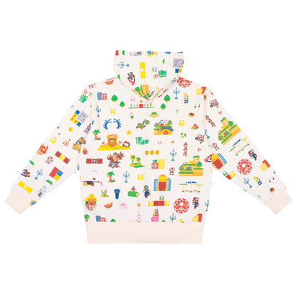 Super Nintendo World Map Print Hoodie