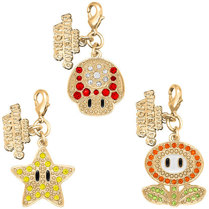 Super Nintendo World Super Star, Super Mushroom & Fire Flower Charm Set