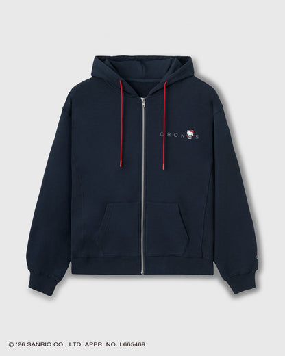 CRONOS × HELLO KITTY Hoodie Navy front