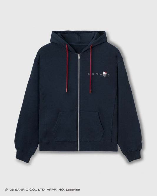 CRONOS × HELLO KITTY Hoodie Navy front