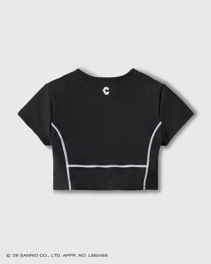 CRONOS × HELLO KITTY Short Tee Black back