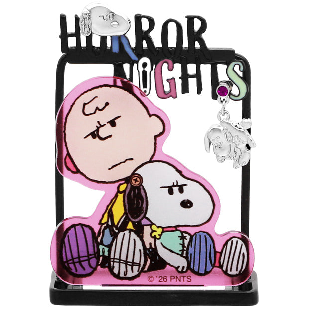 Peanuts Snoopy & Charlie Brown Halloween Jewelry Stand & Earrings Set