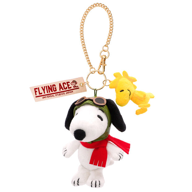 Snoopy & Woodstock Flying Ace Mascot Keychain