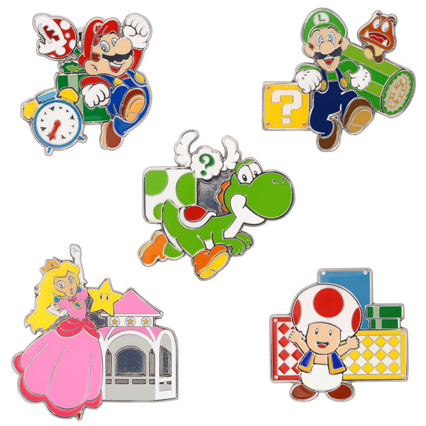 Super Nintendo World Pin Badge Complete Box