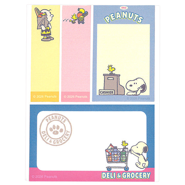 Peanuts Snoopy Sticky Notes & Stickers Set with Case