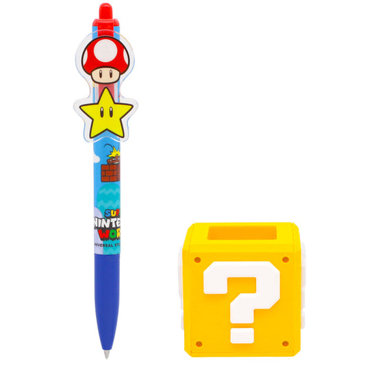 Super Mario Ballpoint Pen & Pen Stand