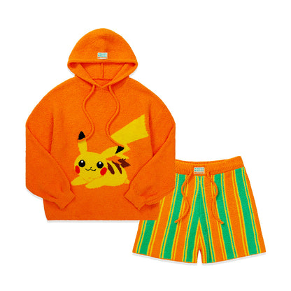 Korea Exclusive｜Pokémon x Wiggle Wiggle Pikachu Special Edition Hooded Pajama Set