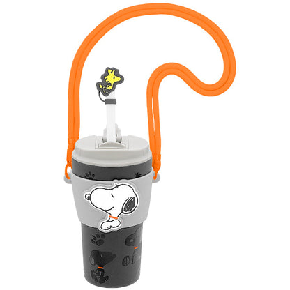 Peanuts Snoopy & Woodstock Stainless Steel Tumbler with Sleeve and Straw