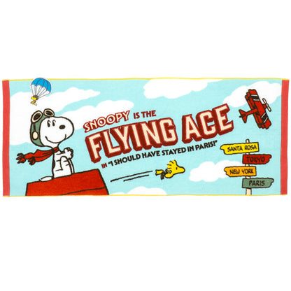 Snoopy & Woodstock Flying Ace Face Towel
