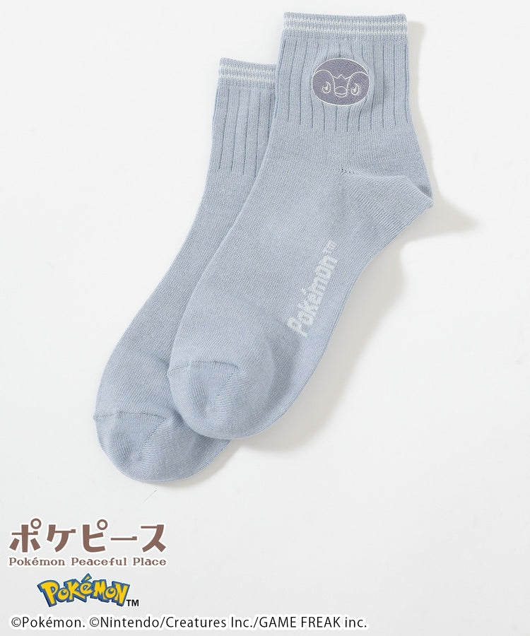Japan｜Poképeace Embroidered Socks Black