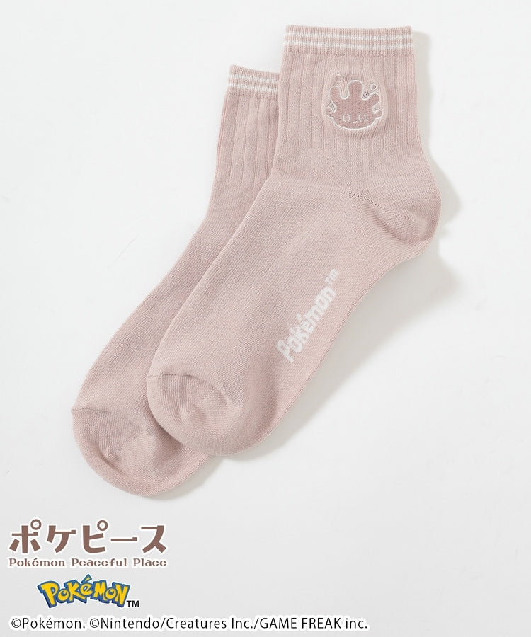 Japan｜Poképeace Embroidered Socks Black