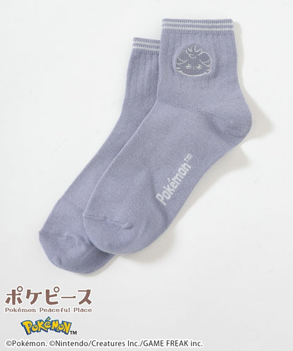 Japan｜Poképeace Embroidered Socks Black