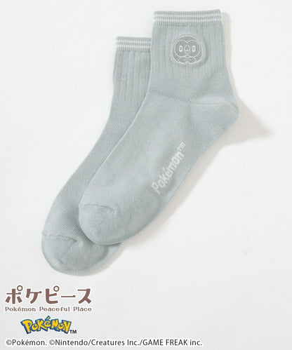 Japan｜Poképeace Embroidered Socks Black