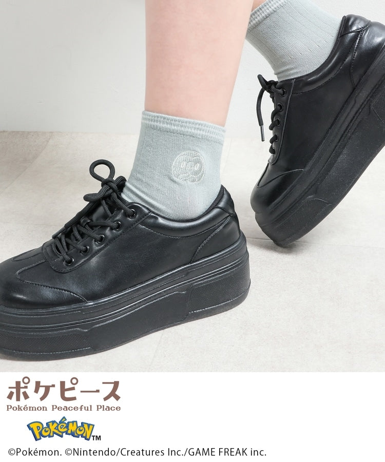 Japan｜Poképeace Embroidered Socks Black