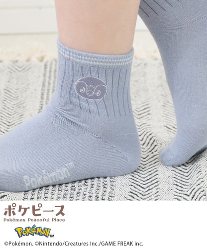 Japan｜Poképeace Embroidered Socks Black