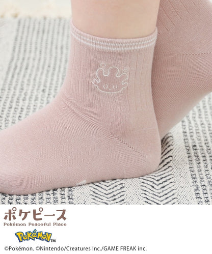 Japan｜Poképeace Embroidered Socks Black