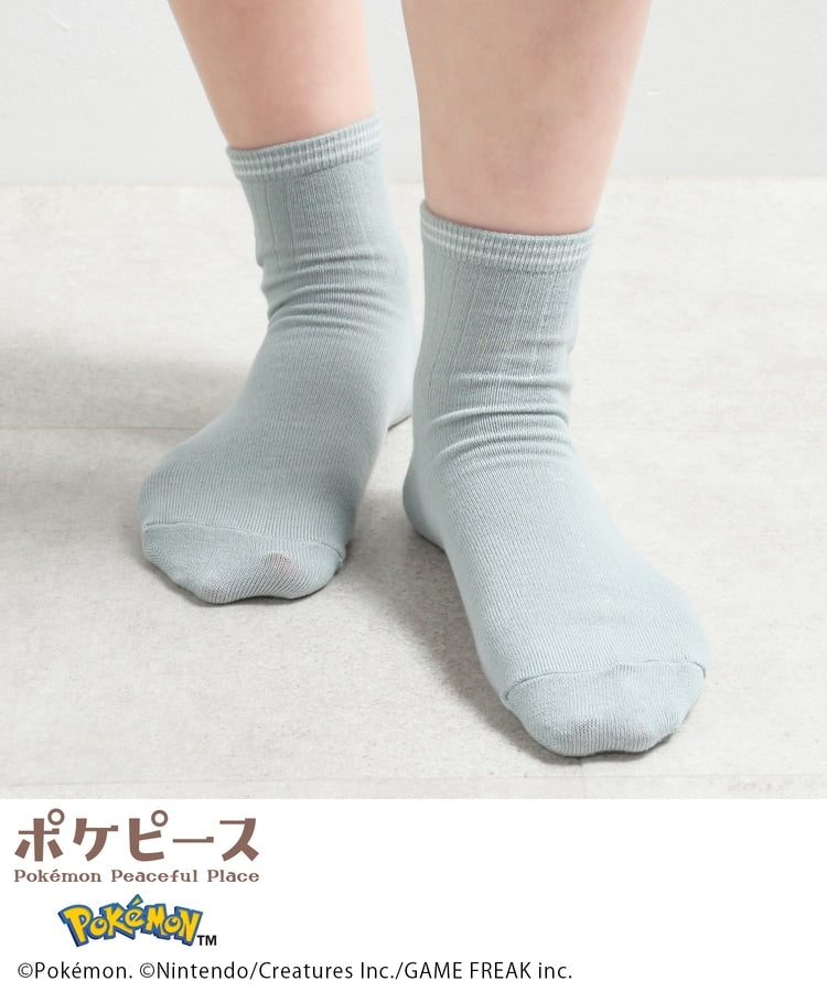Japan｜Poképeace Embroidered Socks Black