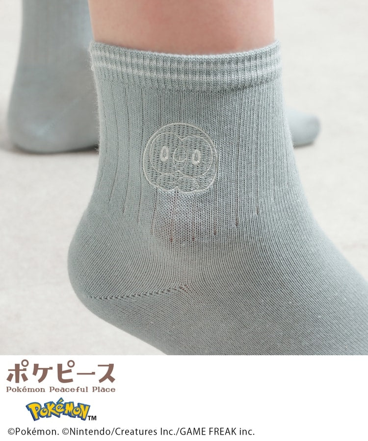 Japan｜Poképeace Embroidered Socks Black