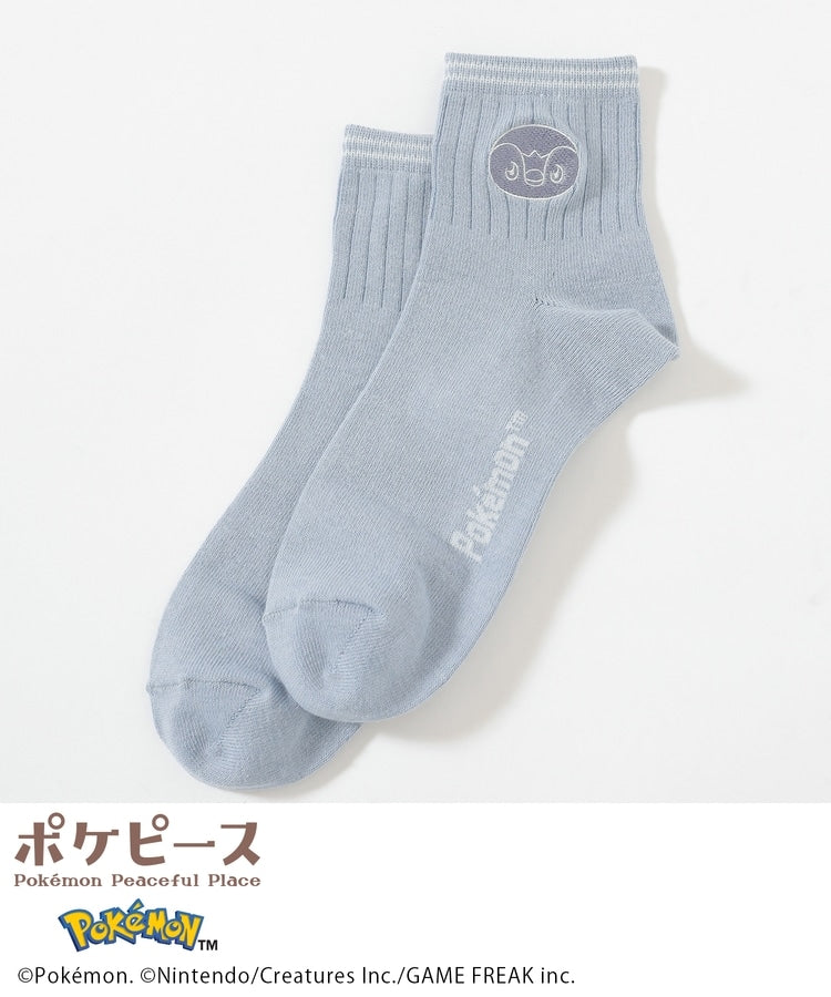 Japan｜Poképeace Embroidered Socks Black