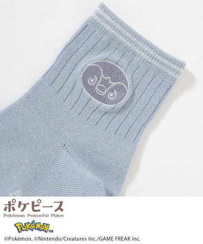 Japan｜Poképeace Embroidered Socks Black