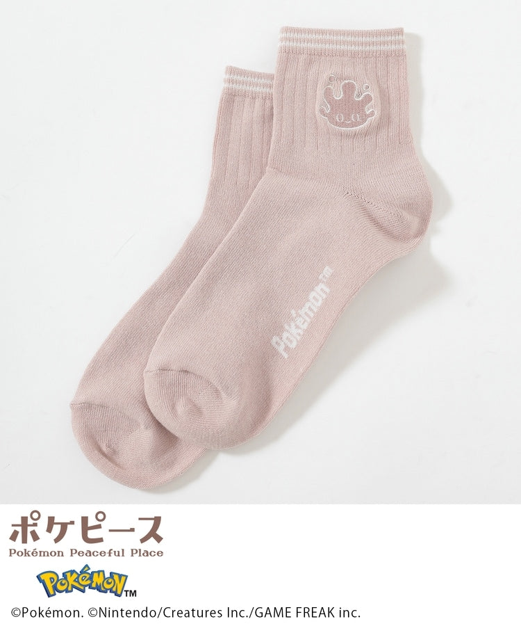 Japan｜Poképeace Embroidered Socks Black
