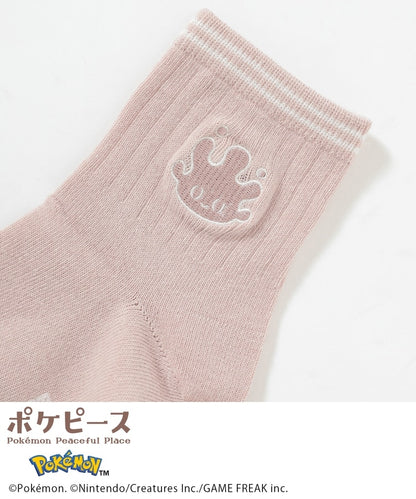 Japan｜Poképeace Embroidered Socks Black