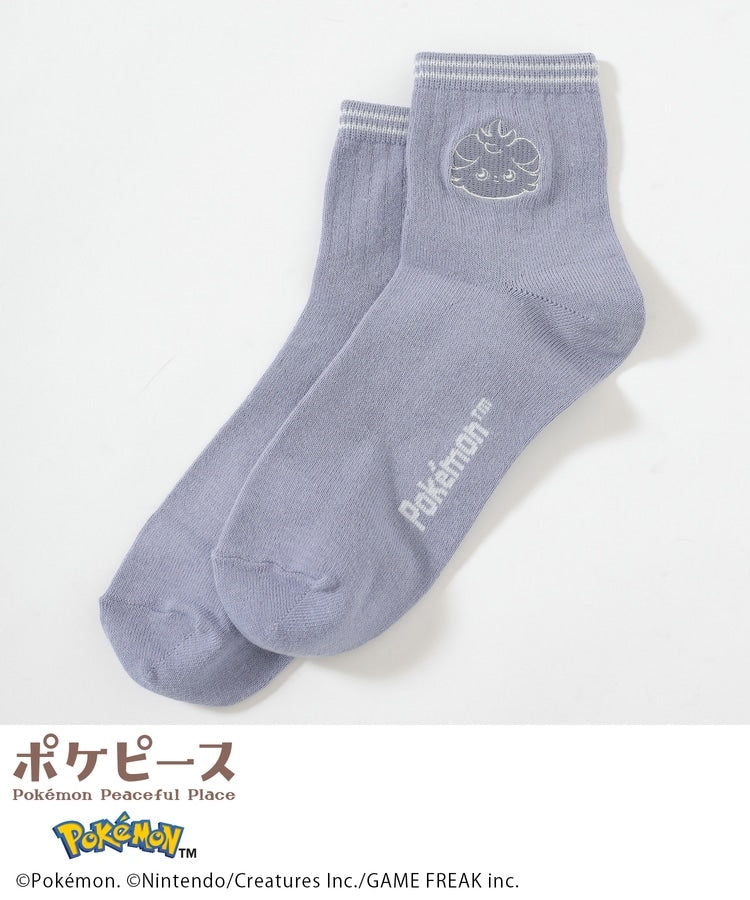 Japan｜Poképeace Embroidered Socks Black