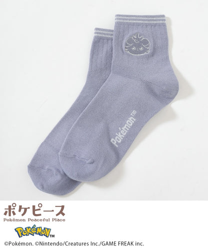 Japan｜Poképeace Embroidered Socks Black