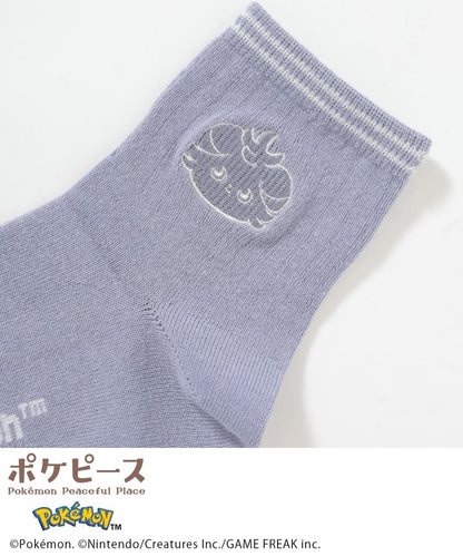 Japan｜Poképeace Embroidered Socks Black